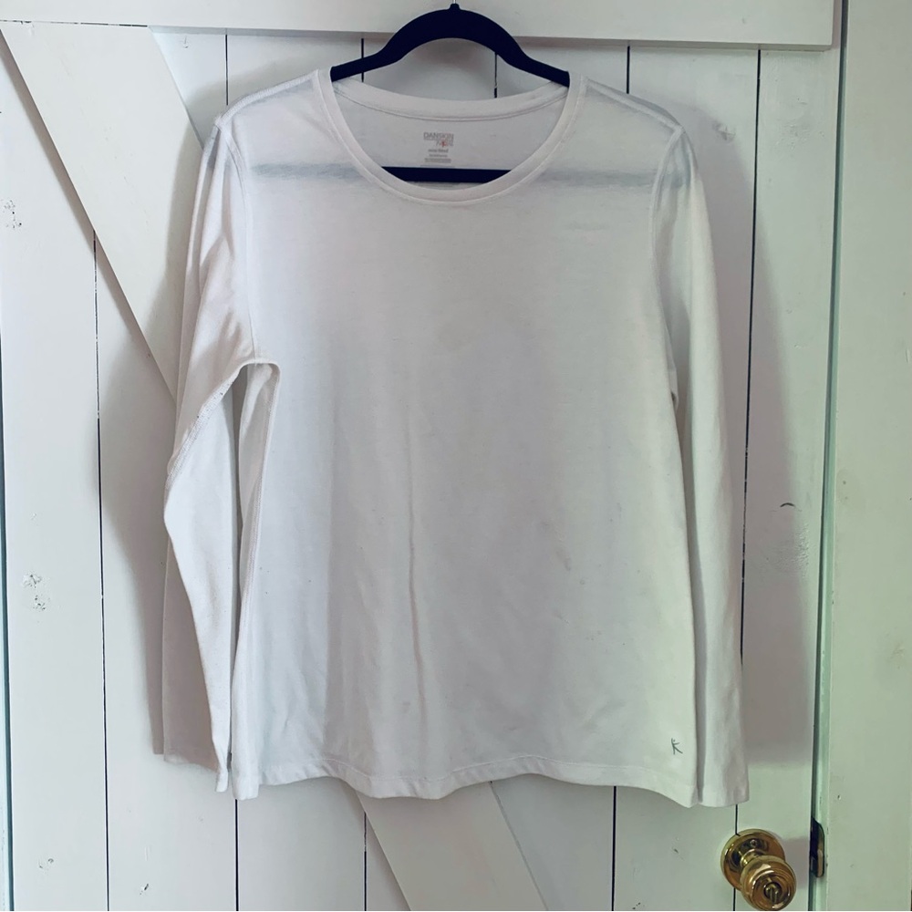 Distressed White Workout Top Long Sleeve White Undershirt Avant Garde Athleisure